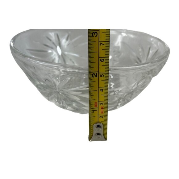 Anchor Hocking Prescut Clear Glass Candy Dish & Lid Pressed Star/Fan Design - Picture 11 of 11